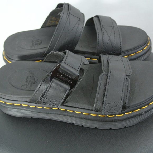 NWOT Dr. Martens Chilton Leather Men's Slide Sandal in Black Size 8M #131 - Picture 14 of 16